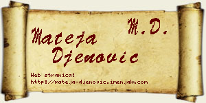 Mateja Đenović vizit kartica